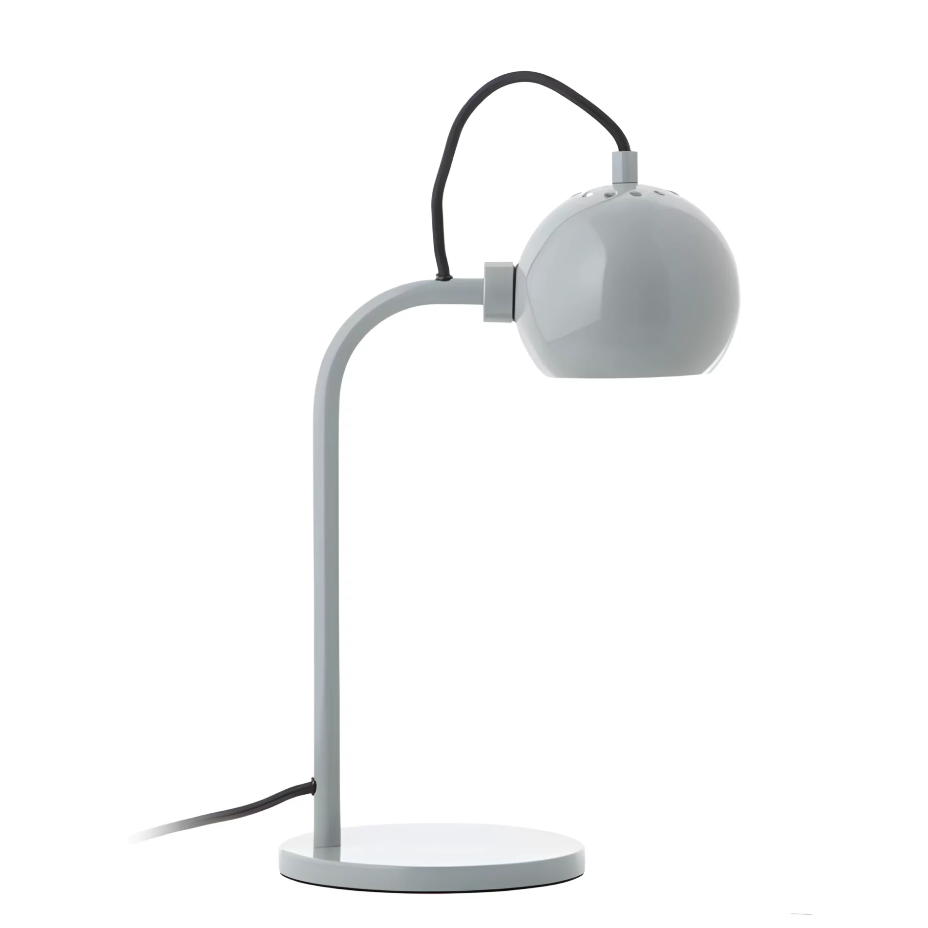 Miętowa, błyszcząca lampa stołowa Ball Single