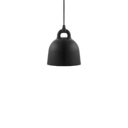 Mała wisząca lampa Bell XS z czarnym kloszem