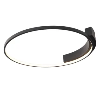 Nowoczesna sufitowa lampa Velvet M z czarnym ringiem i światłem 3000K