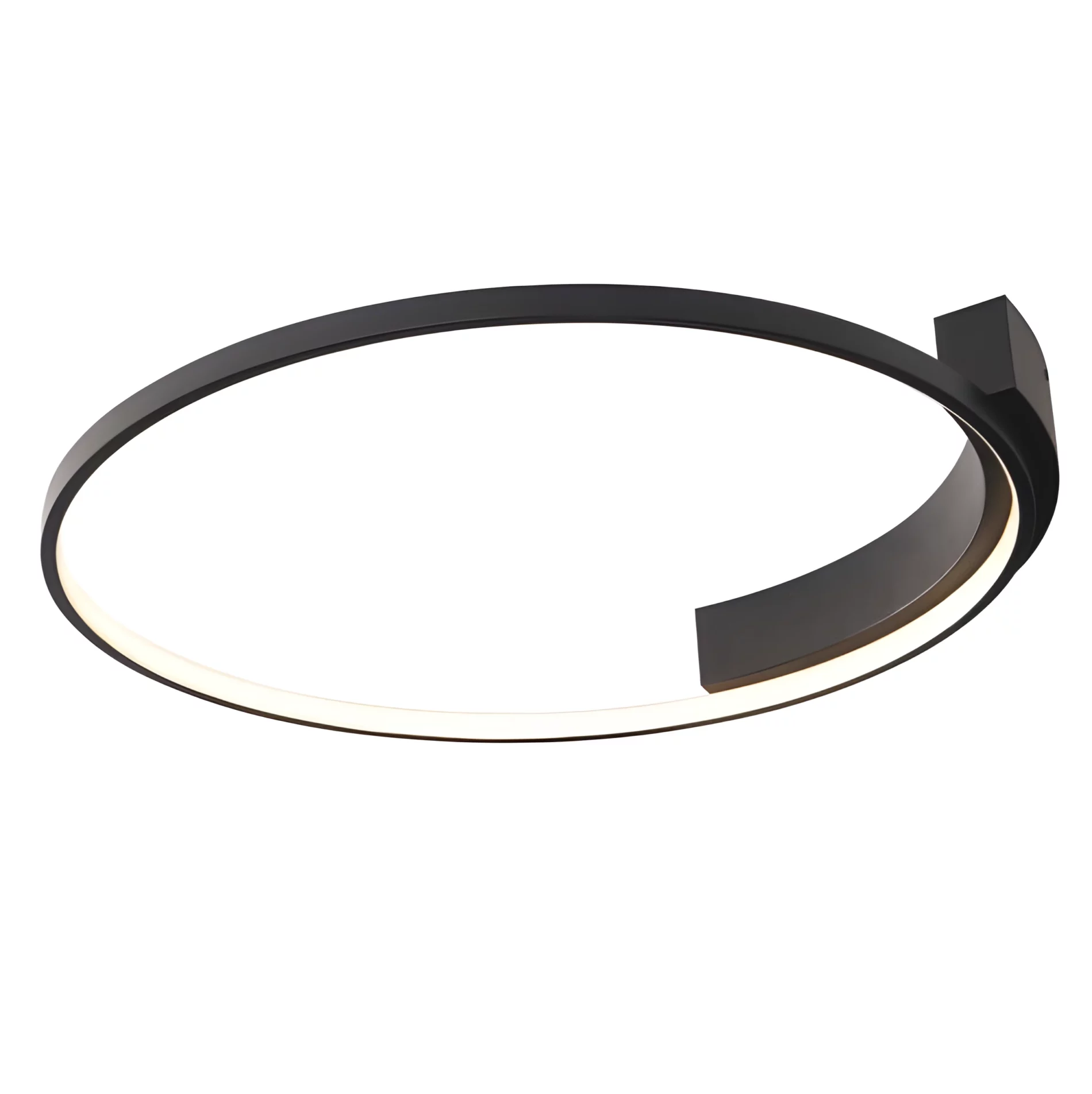 Nowoczesna sufitowa lampa Velvet M z czarnym ringiem i światłem 3000K