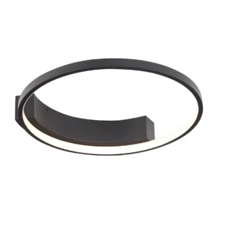 Czarna lampa sufitowa Velvet S z wbudowanym oświetleniem LED o barwie 3000K