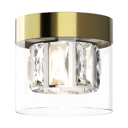 Stylowa lampa sufitowa Gem w odcieniu antycznego brązu