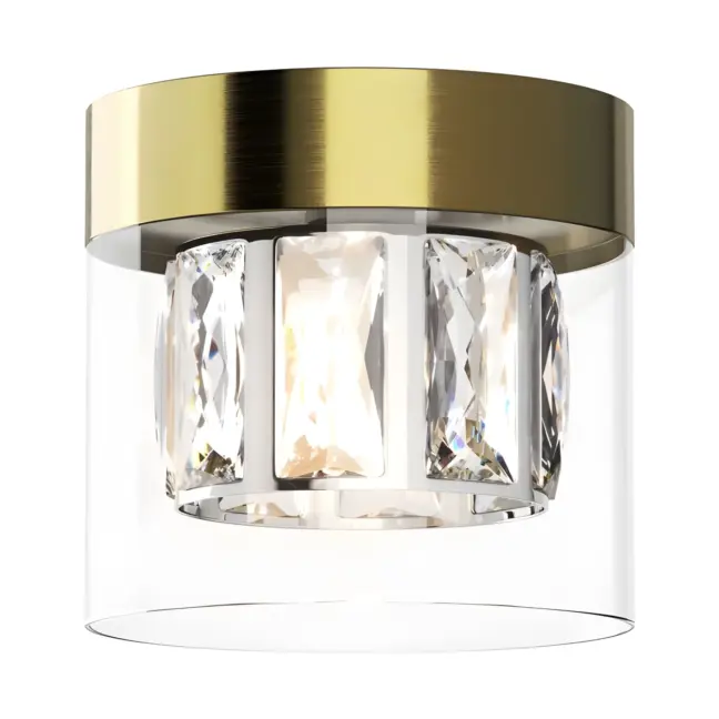 Stylowa lampa sufitowa Gem w odcieniu antycznego brązu