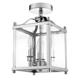 Klasyczna srebrna lampa sufitowa New York