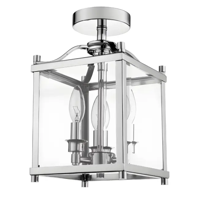 Klasyczna srebrna lampa sufitowa New York