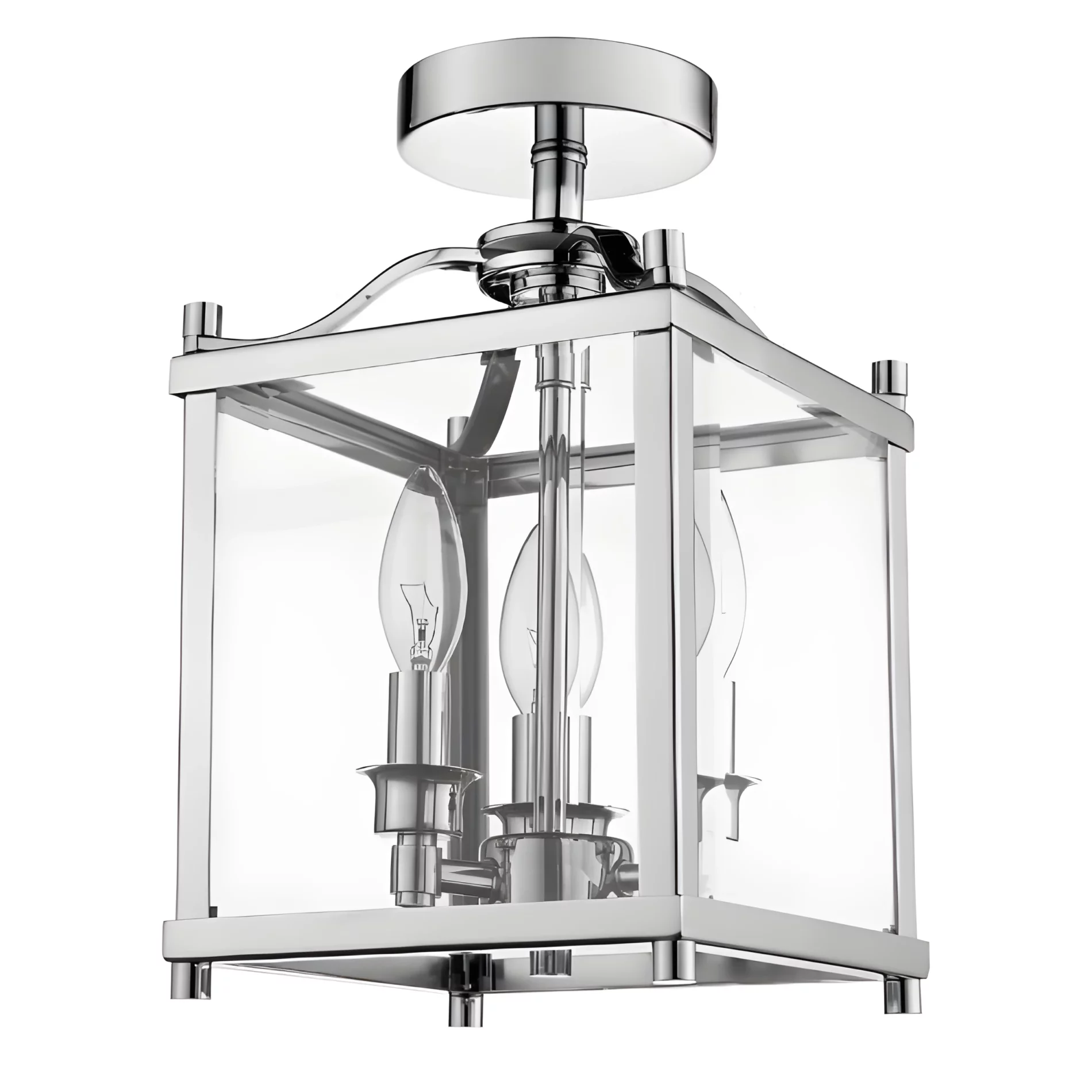 Klasyczna srebrna lampa sufitowa New York