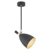 Czarna lampa sufitowa Charlotte z eleganckimi złotymi akcentami