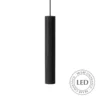 Wisząca lampa Chimes w czarnym kolorze z dębowym wykończeniem
