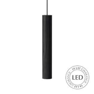 Wisząca lampa Chimes w czarnym kolorze z dębowym wykończeniem