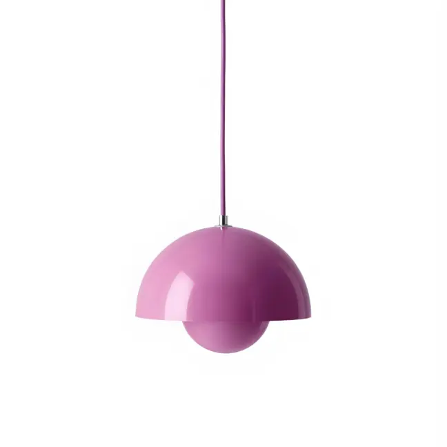 Różowa, wisząca lampa Flowerpot VP1 o średnicy 23 cm