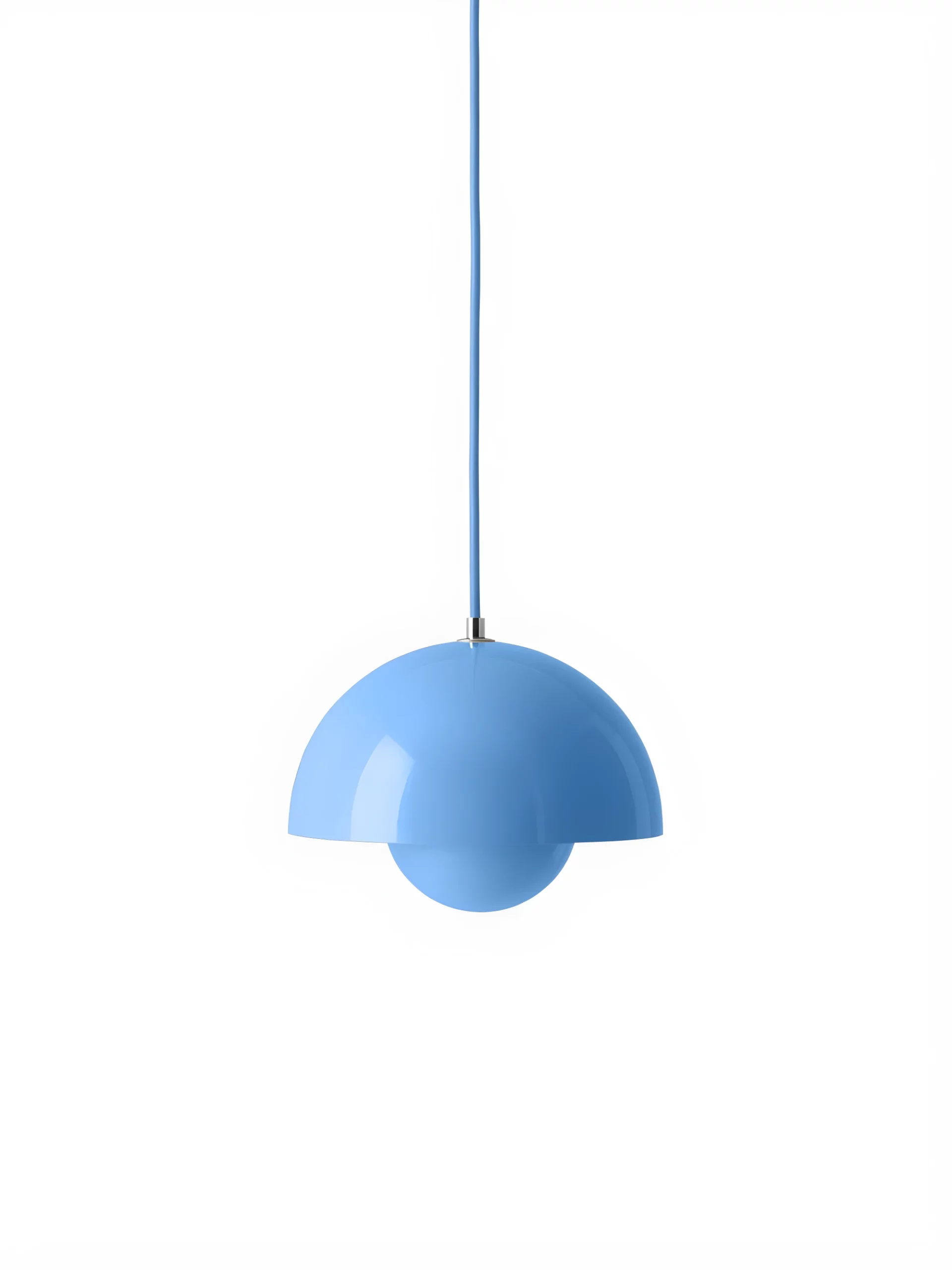 Niebieska wisząca lampa Flowerpot VP1 o średnicy 23 cm