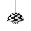 Stylowa lampa wisząca Flowerpot VP2 w czarnobiałym wzorze o średnicy 50 cm
