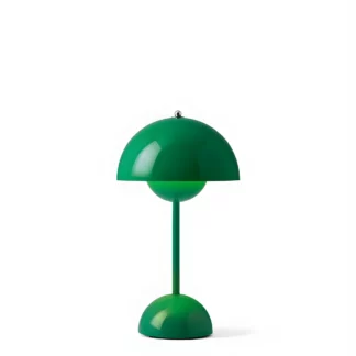 Przenośna lampa stołowa Flowerpot VP9 w kolorze Signal Green ze ściemniaczem
