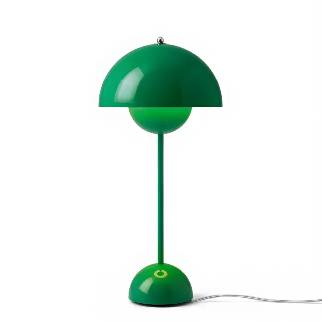 Legendarny zielony model lampy stołowej Flowerpot VP3 Signal