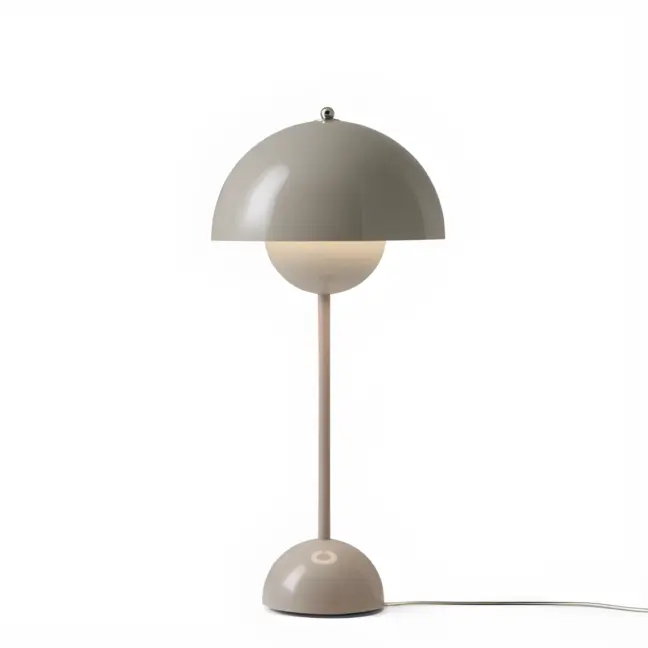 Nowoczesna beżowo-szara lampa stołowa Flowerpot VP3