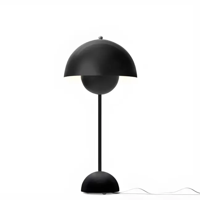 Nowoczesna matowo-czarna lampa stołowa Flowerpot VP3