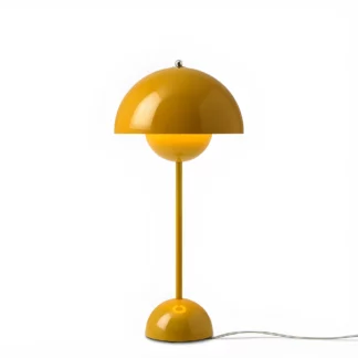 Musztardowa lampa stołowa Flowerpot VP3 z możliwością wymiany żarówki