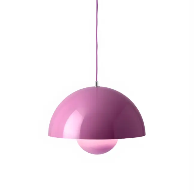 Nowoczesna różowa lampa wisząca Flowerpot VP7 o średnicy 37 cm