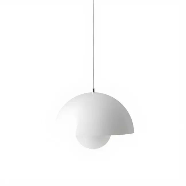 Biała, matowa lampa wisząca Flowerpot VP7 o średnicy 37 cm