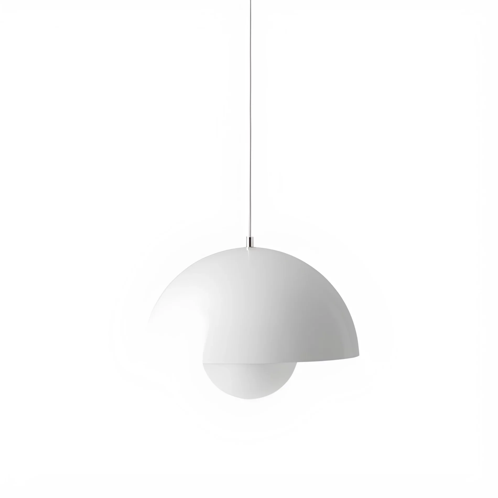 Biała, matowa lampa wisząca Flowerpot VP7 o średnicy 37 cm
