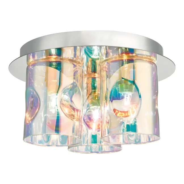 Lampa sufitowa INTER 3 z iryzowanym szkłem