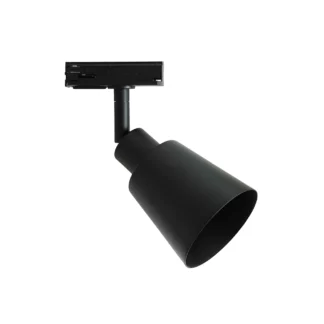 Regulowany czarny spot sufitowy Koniekel od Nordlux, kompatybilny z systemem szynowym