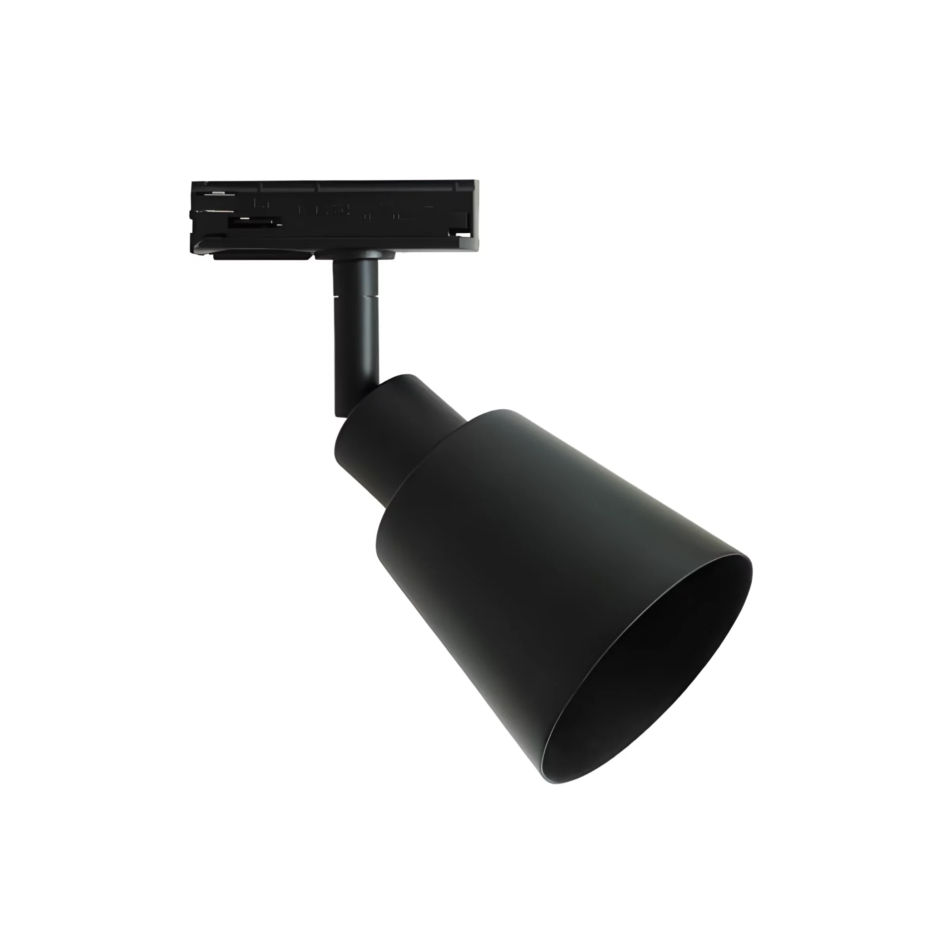 Regulowany czarny spot sufitowy Koniekel od Nordlux, kompatybilny z systemem szynowym