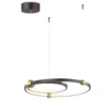 Stylowa czarna lampa wisząca LED Ring Aurora