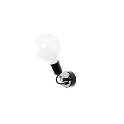 Czarna, minimalistyczna lampa sufitowa lub kinkiet Compact