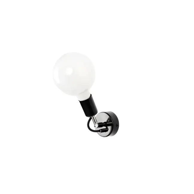 Czarna, minimalistyczna lampa sufitowa lub kinkiet Compact