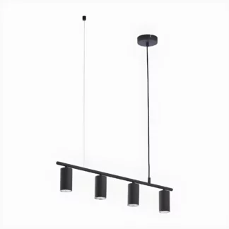 Czarna lampa wisząca Logan z tubami