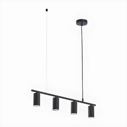 Czarna lampa wisząca Logan z tubami
