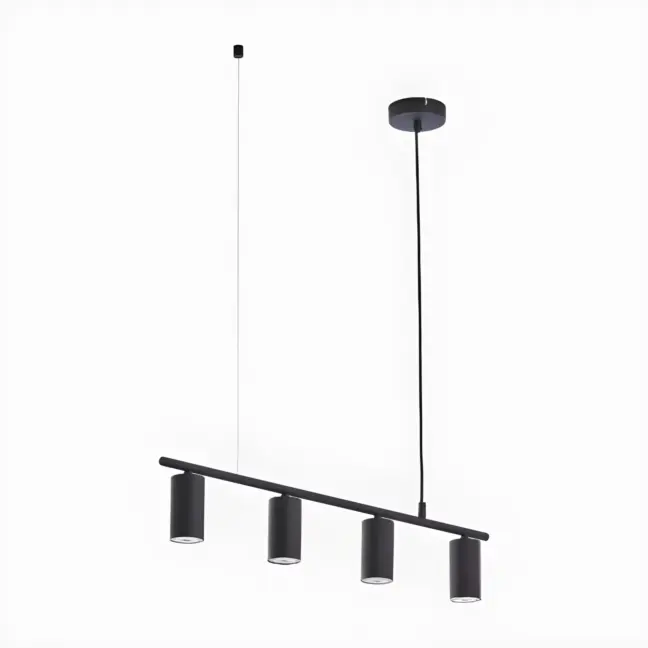 Czarna lampa wisząca Logan z tubami