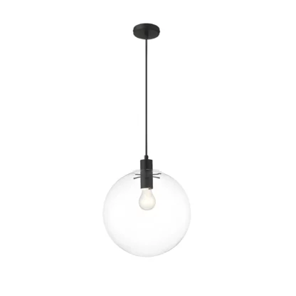 Stylowa wisząca lampa Puerto L w czarnym wykończeniu