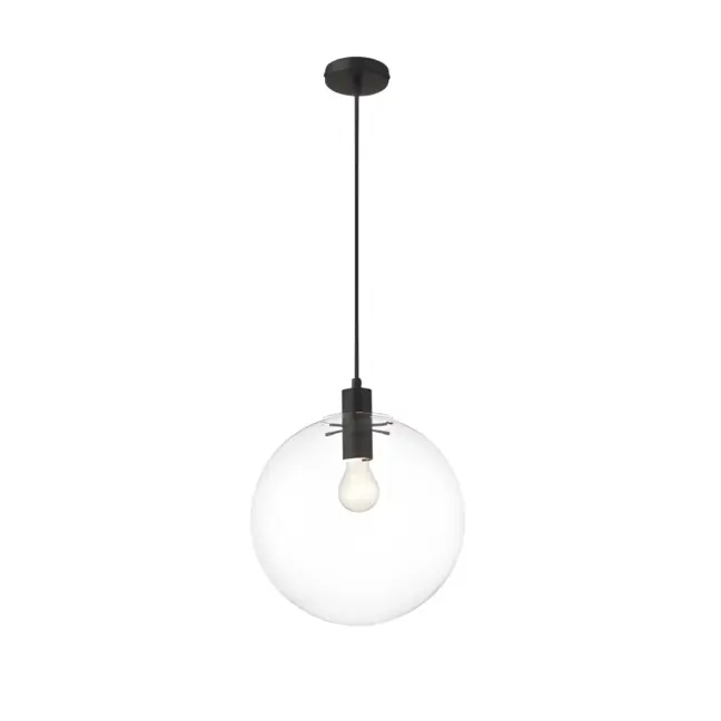 Stylowa wisząca lampa Puerto L w czarnym wykończeniu