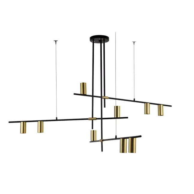 Nowoczesna wisząca lampa Arizona w formie złotych tub