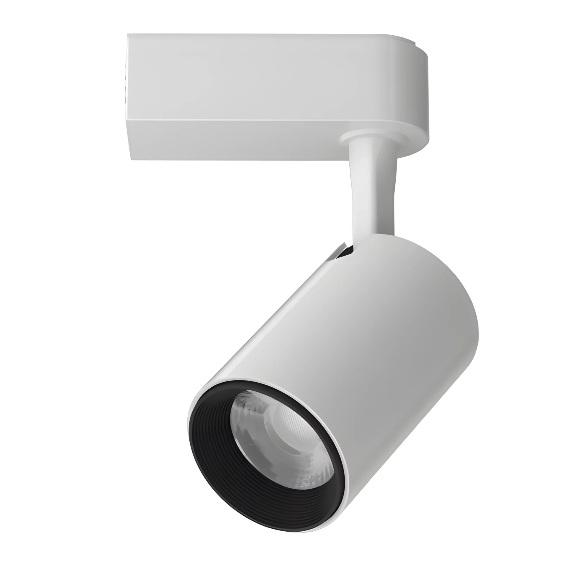 Biały sufitowy reflektor LED Leon do systemu szynowego Light Prestige