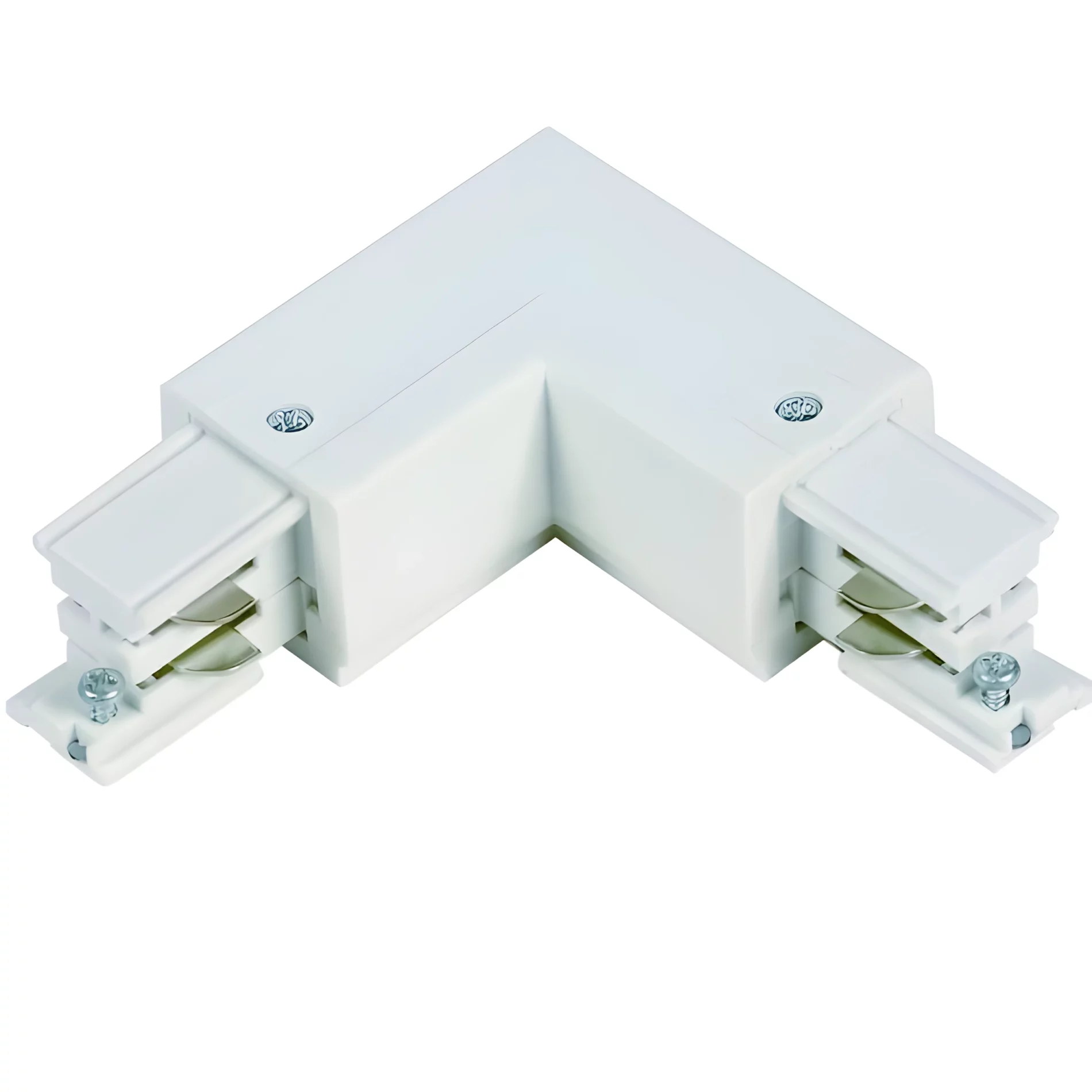 Biały prawy łącznik „L” do systemu szynowego Light Prestige, 3F