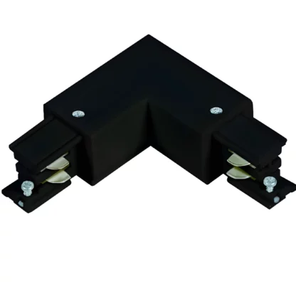 Czarny prawy łącznik "L" do systemu szynowego Light Prestige, 3F