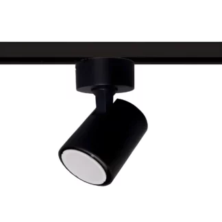Czarny sufitowy reflektor Snow przeznaczony do systemu szynowego