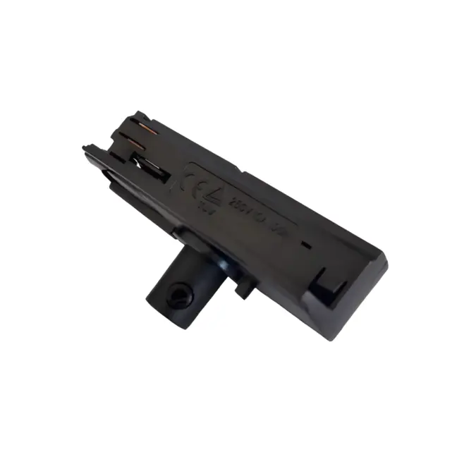Czarny adapter do lamp wiszących, kompatybilny z jednobiegowym systemem szynowym Light Prestige