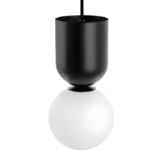 Stylowa lampa wisząca Luoti w eleganckim połączeniu bieli i czerni