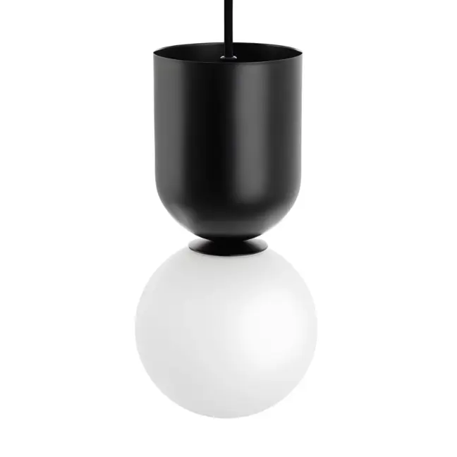 Stylowa lampa wisząca Luoti w eleganckim połączeniu bieli i czerni