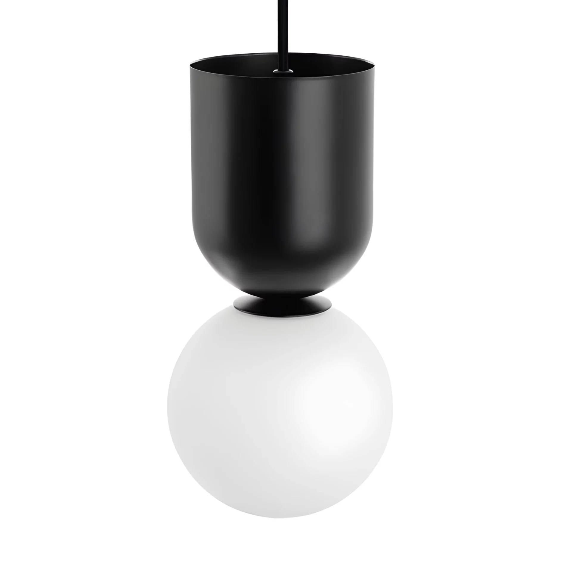 Stylowa lampa wisząca Luoti w eleganckim połączeniu bieli i czerni