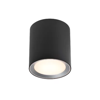 Czarna lampa sufitowa do salonu Landon Smart - LED, IP44