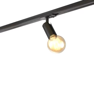 Czarny reflektor sufitowy Link Open - Nordlux, kompatybilny z systemem szynowym