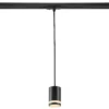 Czarna wisząca lampa Rondie od Nordlux, kompatybilna z systemem szynowym