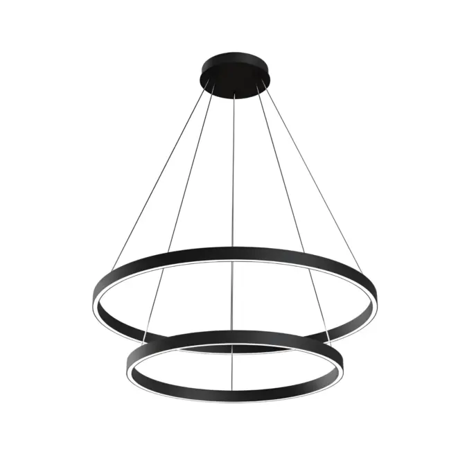 Wisząca lampa LED Rim z dwoma okręgami