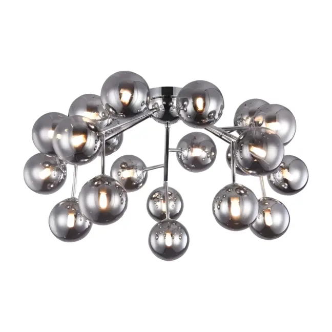 Srebrna lampa sufitowa Dallas