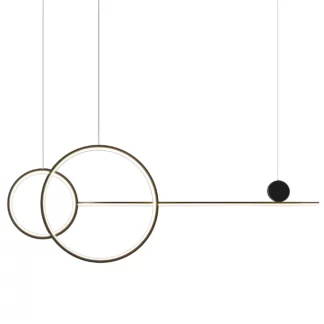 Nowoczesna wisząca lampa LED New Age o długości 120 cm